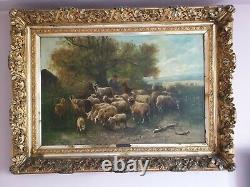 Henry Schouten Ancien Oil Painting On Canvas XIX Eth Large Format