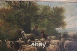 Henry Schouten Ancien Oil Painting On Canvas XIX Eth Large Format