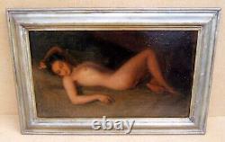 JACQUES WEISMANN former painting Nude Woman oil on cardboard panel signed