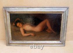 JACQUES WEISMANN former painting Nude Woman oil on cardboard panel signed