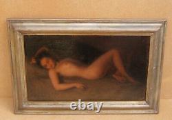 JACQUES WEISMANN former painting Nude Woman oil on cardboard panel signed