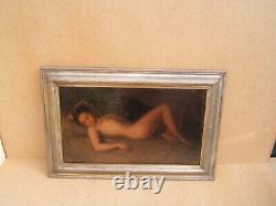 JACQUES WEISMANN former painting Nude Woman oil on cardboard panel signed