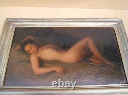 JACQUES WEISMANN former painting Nude Woman oil on cardboard panel signed