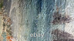 Jacques Petit (1925-2019) Signed Old Painting Oil Post-Impressionist Seascape