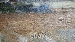 Jacques Petit (1925-2019) Signed Old Painting Oil Post-Impressionist Seascape