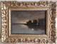 Jean Bain, Sunset, Old Painting Oil On Canvas Signed