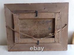 Jean Bain, Sunset, old painting oil on canvas signed