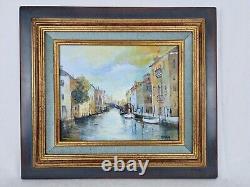 Jean-Claude Campana Venice Morning Illuminated Old Painting Oil on Canvas