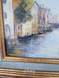 Jean-Claude Campana Venice Morning Illuminated Old Painting Oil on Canvas