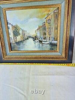 Jean-Claude Campana Venice Morning Illuminated Old Painting Oil on Canvas