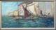 Joseph Hurard (1887-1956) Old Painting Signed Oil On Panel Landscape Boats Sea