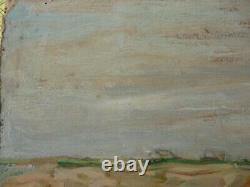 Julius Seyler Beautiful And Large Old Oil Painting On Cardboard Gatherers Of Seaweed