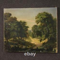 Landscape Painting Oil On Canvas Painting Bucolic 20th Century Old Style