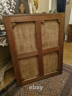 Large Format Old Painting Oil on Canvas Eli and Samuel 19th Century