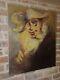 Large Italian Antique Painting Commedia Dell'arte, Oil On Canvas