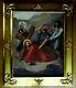 Large Oil On Canvas 18th Carrying Cross Ancient Painting