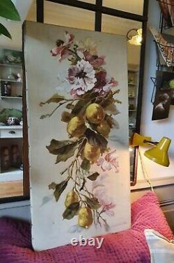 Large Old Oil Painting On Canvas Still Life Inspiration Catherine Klein 1