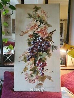 Large Old Oil Painting On Canvas Still Life Inspiration Catherine Klein 2