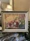 Large Old Oil On Canvas Signed Representing A Floral Composition