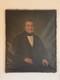 Large Portrait Of A Notable Man In 19th Century Costume, Old Painting, Oil To Restore