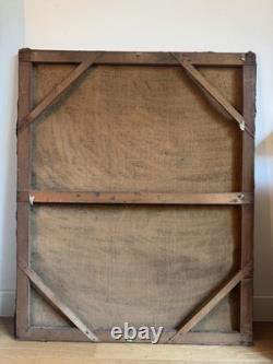 Large Portrait of a Notable Man in 19th Century Costume, Old Painting, Oil to Restore