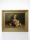 Large Antique Oil On Canvas Painting, Bouquet Of Roses, Signed, Circa 1890-1910