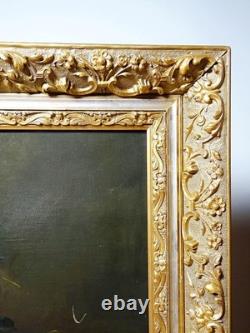 Large antique oil on canvas painting, bouquet of roses, signed, circa 1890-1910