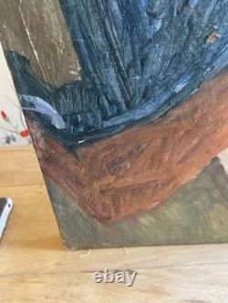 Large antique painting by Louis Peyré Oil on canvas 85×54