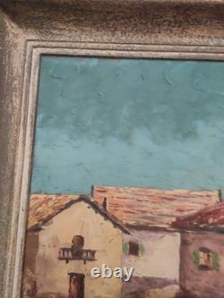 Large old painting oil on canvas by LENDAL marine with character