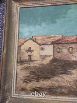 Large old painting oil on canvas by LENDAL marine with character