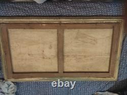 Large old painting oil on canvas by LENDAL marine with character