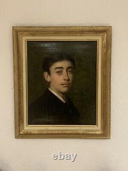 Laroche 19th Painting Oil On Canvas Ancient Portrait Denfant Quality