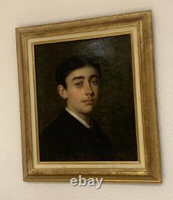 Laroche 19th Painting Oil On Canvas Ancient Portrait Denfant Quality