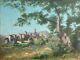 Le Monna, Millau, Aveyron, Oil On Canvas, Old Painting, Early 20th Century