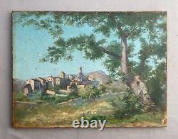 Le Monna, Millau, Aveyron, Oil on Canvas, Old Painting, Early 20th Century