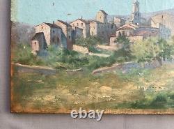 Le Monna, Millau, Aveyron, Oil on Canvas, Old Painting, Early 20th Century