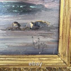 Léo Spanoghe (1874–1955) Oil on panel, seascape, signed, antique frame, 57 cm