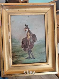 Léonard Saurfelt (1840), gentleman around 1870, antique oil painting on panel