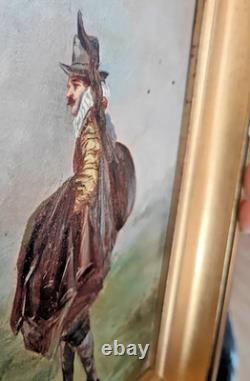 Léonard Saurfelt (1840), gentleman around 1870, antique oil painting on panel