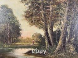 Lucien HENRY (1850-1896) Old oil on canvas Barbizon School Australia