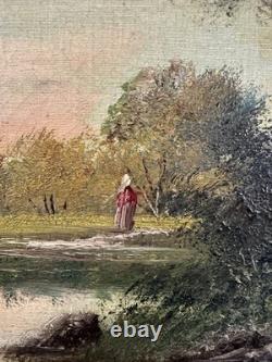 Lucien HENRY (1850-1896) Old oil on canvas Barbizon School Australia