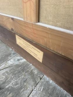 Luigi Moretti HST Painting Venice Antique Oil on Canvas Gondola Italy