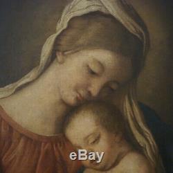 Madonna And Child, Oil On Canvas Copy Of Former Sassoferrato At The Louvre