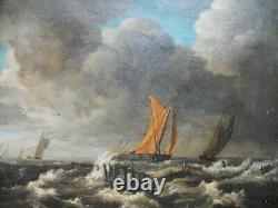 Magnificent Old Navy Oil On Canvas