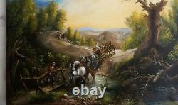 Magnificent Painting From The 19th Century. Passing To Gue. Oil On Canvas, Signed