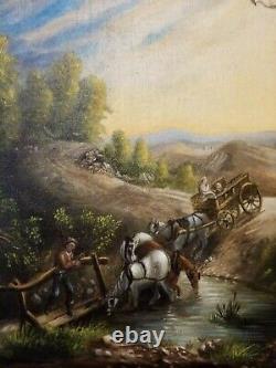 Magnificent Painting From The 19th Century. Passing To Gue. Oil On Canvas, Signed