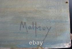 Malfroy Old Table Oil On Canvas Port Boat Mediterranee Martigues