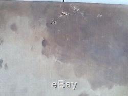 Marine Barbizon Oil On Canvas 1900 Antique Painting Sea Landscape