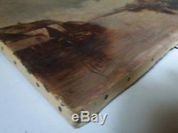 Marine Barbizon Oil On Canvas 1900 Old Landscape Painting