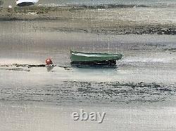 Marine Painting Bretagne Signed Sea Painting Boat Old Canvas Georges Laporte